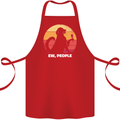Ew People Funny Wine Drinking Dog Cotton Apron 100% Organic Red