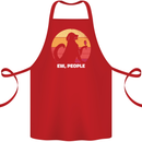 Ew People Funny Wine Drinking Dog Cotton Apron 100% Organic Red