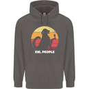 Ew People Funny Wine Drinking Dog Mens 80% Cotton Hoodie Charcoal