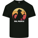 Ew People Funny Wine Drinking Dog Mens Cotton T-Shirt Tee Top Black