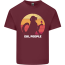 Ew People Funny Wine Drinking Dog Mens Cotton T-Shirt Tee Top Maroon