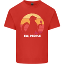 Ew People Funny Wine Drinking Dog Mens Cotton T-Shirt Tee Top Red