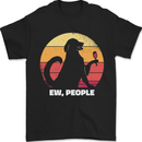 Ew People Funny Wine Drinking Dog Mens T-Shirt 100% Cotton Black