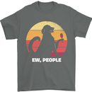 Ew People Funny Wine Drinking Dog Mens T-Shirt 100% Cotton Charcoal