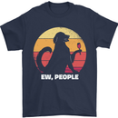 Ew People Funny Wine Drinking Dog Mens T-Shirt 100% Cotton Navy Blue