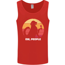 Ew People Funny Wine Drinking Dog Mens Vest Tank Top Red