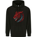 Extreme Dragon Head Mens 80% Cotton Hoodie Black