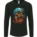 Fantasy Burger Space Astronaut Planets Food Mens Long Sleeve T-Shirt Black