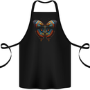 Fantasy Butterfly Design Cotton Apron 100% Organic Black