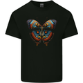 Fantasy Butterfly Design Mens Cotton T-Shirt Tee Top Black