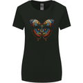 Fantasy Butterfly Design Womens Wider Cut T-Shirt Black