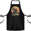 Fantasy Dragon Pagoda Cotton Apron 100% Organic Black