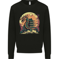 Fantasy Dragon Pagoda Kids Sweatshirt Jumper Black