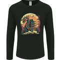 Fantasy Dragon Pagoda Mens Long Sleeve T-Shirt Black