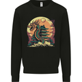 Fantasy Dragon Pagoda Mens Sweatshirt Jumper Black