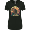 Fantasy Dragon Pagoda Womens Wider Cut T-Shirt Black