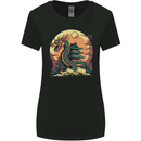 Fantasy Dragon Pagoda Womens Wider Cut T-Shirt Black
