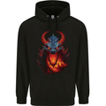 Fantasy Fire Dragon 2 Mens 80% Cotton Hoodie Black
