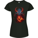 Fantasy Fire Dragon 2 Womens Petite Cut T-Shirt Black