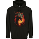 Fantasy Fire Dragon 3 Mens 80% Cotton Hoodie Black
