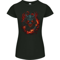 Fantasy Fire Dragon 5 Womens Petite Cut T-Shirt Black