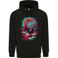 Fantasy Fire Dragon 6 Mens 80% Cotton Hoodie Black