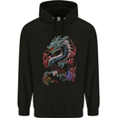 Fantasy Fire Dragon 7 Mens 80% Cotton Hoodie Black