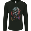 Fantasy Fire Dragon 7 Mens Long Sleeve T-Shirt Black