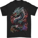 Fantasy Fire Dragon 7 Mens T-Shirt 100% Cotton BLACK