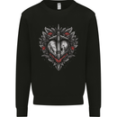 Fantasy Heart & Sword Kids Sweatshirt Jumper Black