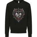 Fantasy Heart & Sword Mens Sweatshirt Jumper Black