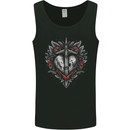 Fantasy Heart & Sword Mens Vest Tank Top Black