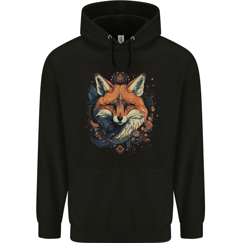 Fantasy Kitsune Japanese Folklore Fox Childrens Kids Hoodie Black