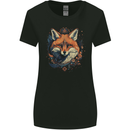 Fantasy Kitsune Japanese Folklore Fox Womens Wider Cut T-Shirt Black