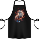 Fantasy Kitsune Magical Fox Cotton Apron 100% Organic Black