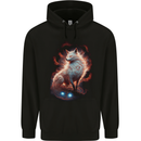 Fantasy Kitsune Magical Fox Mens 80% Cotton Hoodie Black