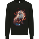 Fantasy Kitsune Magical Fox Mens Sweatshirt Jumper Black