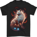Fantasy Kitsune Magical Fox Mens T-Shirt 100% Cotton BLACK