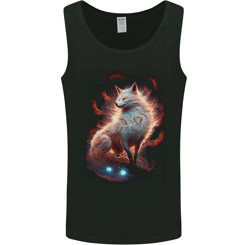 Fantasy Kitsune Magical Fox Mens Vest Tank Top Black