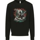 Fantasy Lighthouse Storm Mens Sweatshirt Jumper Black