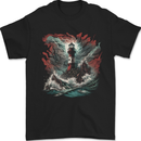 Fantasy Lighthouse Storm Mens T-Shirt 100% Cotton Black