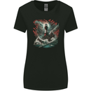 Fantasy Lighthouse Storm Womens Wider Cut T-Shirt Black