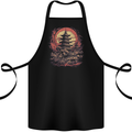 Fantasy Pagoda Sunset Cotton Apron 100% Organic Black