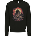 Fantasy Pagoda Sunset Kids Sweatshirt Jumper Black