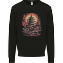 Fantasy Pagoda Sunset Mens Sweatshirt Jumper Black