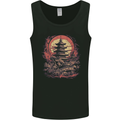 Fantasy Pagoda Sunset Mens Vest Tank Top Black