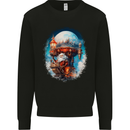 Fantasy Santa Clause Word Christmas Xmas Mens Sweatshirt Jumper Black