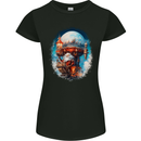 Fantasy Santa Clause Word Christmas Xmas Womens Petite Cut T-Shirt Black