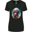 Fantasy Santa Clause Word Christmas Xmas Womens Wider Cut T-Shirt Black