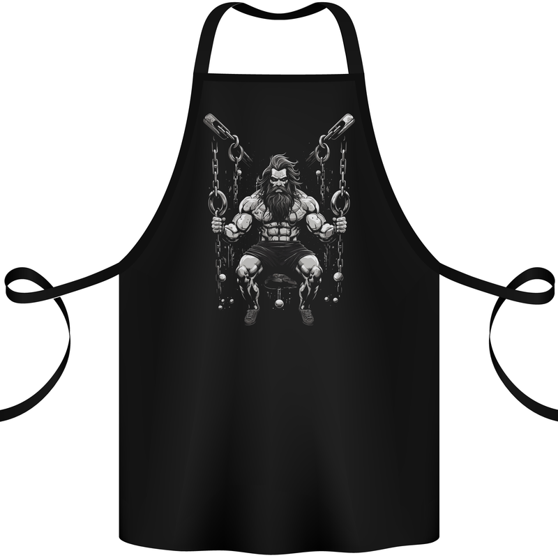 Fantasy Strong Man Gym Training Top Bodybuilder Cotton Apron 100% Organic Black